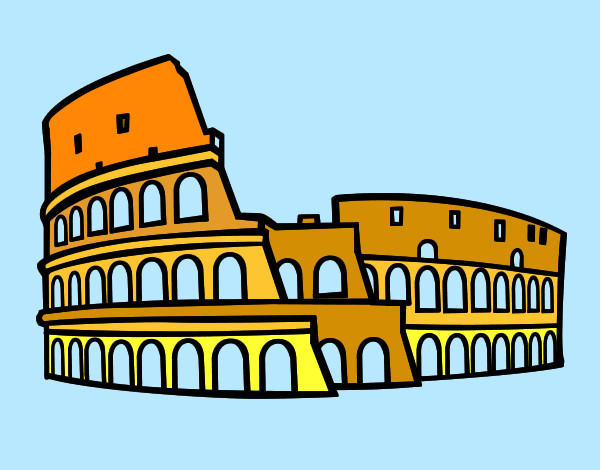 Coloring page Roman colosseum painted byDenisa