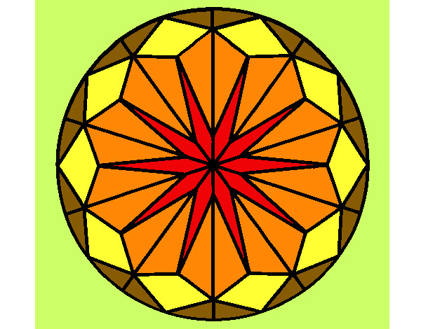 Coloring page Mandala 42 painted byEdna