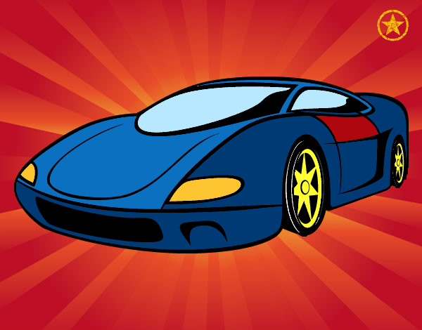 Coloring page Sport Car painted bySherry