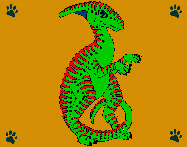 Coloring page Parasaurolophus painted bylili58