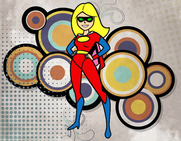 Coloring page Superwoman painted bylili58