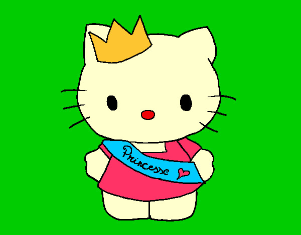 Coloring page Princess Kitty painted byadricasa