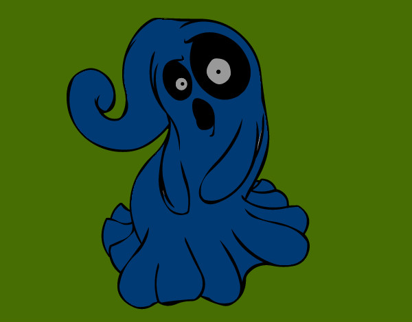Coloring page Gloomy ghost painted byKissy316