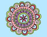 Coloring page Happy mandala painted byemnem1995