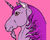 Coloring page Unicorn head painted byluvhaters