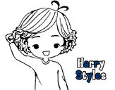 Coloring page Harry Styles painted byGrace
