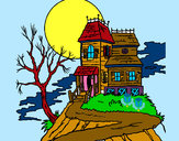 Coloring page Haunted house painted byRAYA