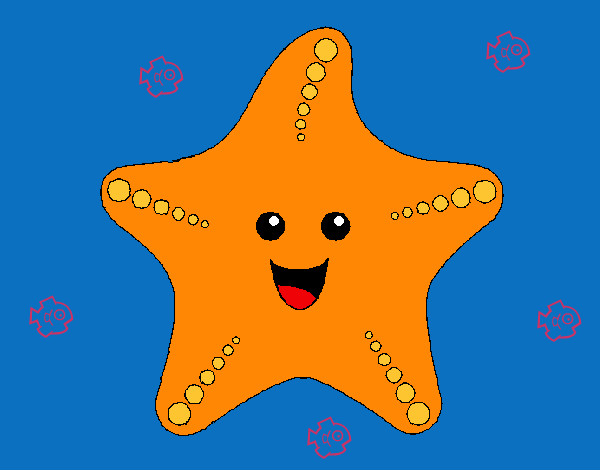 Coloring page Starfish painted byadricasa