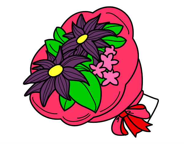 Coloring page Bunch of chrysanths painted byeden