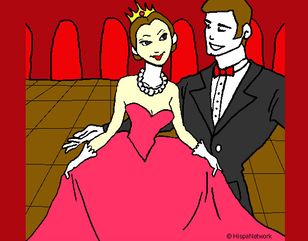 Coloring page Prince and princess at the dance painted byAlyssa_29