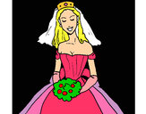 Coloring page Bride painted byAsia