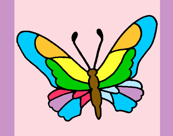 Coloring page Butterfly 6a painted byHELLOKITTY