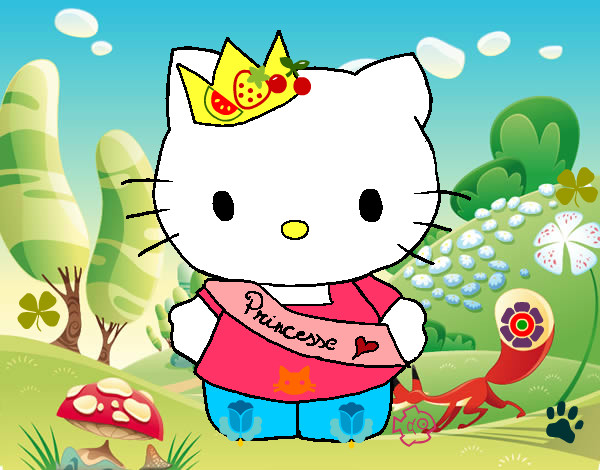 Coloring page Princess Kitty painted byHELLOKITTY