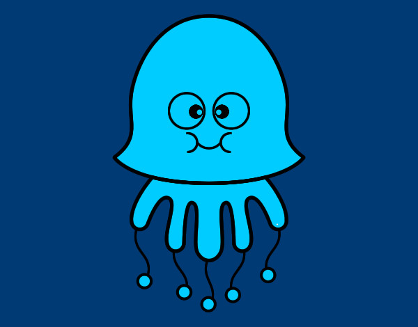 Coloring page Fun Jellyfish painted byems76