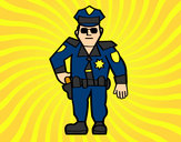 Coloring page Municipal police painted bySebasss