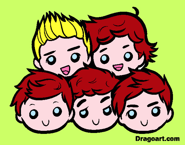 Coloring page One Direction 2 painted byems76