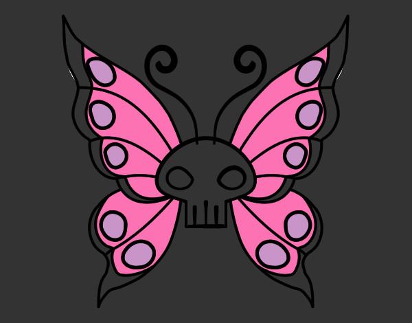 Coloring page Emo butterfly painted bySheeza