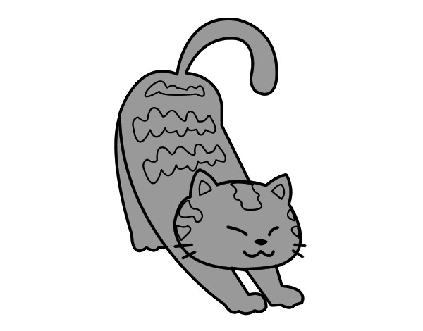 Coloring page Lazy cat painted bytlbrash