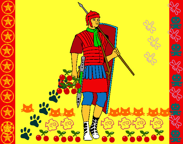Coloring page Roman soldier painted byJDWR