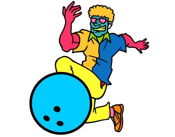Coloring page Man bowling painted byonnoleehan