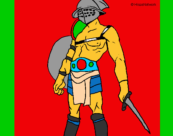 Coloring page Gladiator painted byJDWR
