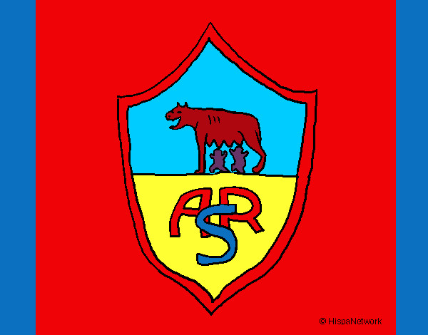 Coloring page Roman shield painted byJDWR