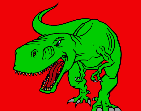 Coloring page Angry Tyrannosaurus Rex painted byJDWR