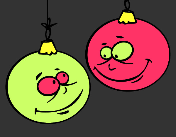 Coloring page Christmas balls painted byRENE