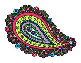 Coloring page Mandala teardrop painted bydudabst