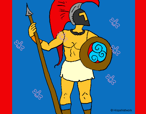 Coloring page Trojan warrior painted byJDWR