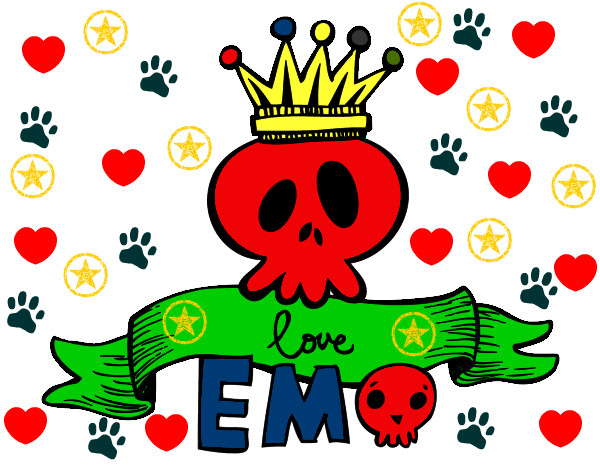 Coloring page Love Emo painted bylizz