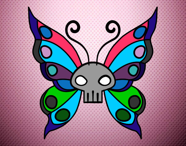 Coloring page Emo butterfly painted byGemma