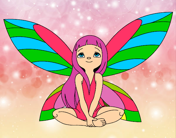 Coloring page Fantastic fairy painted byGemma