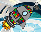 Coloring page Space Rocket painted byGemma