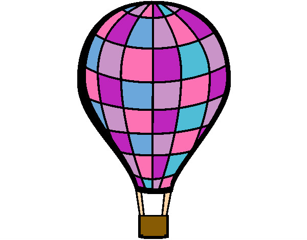Coloring page Hot-air balloon painted bynoora