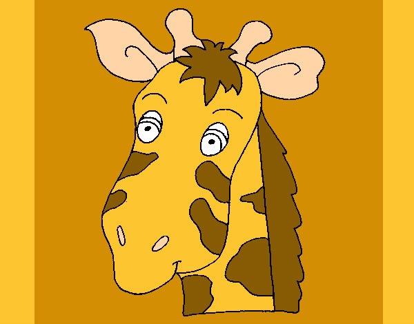 Coloring page Giraffe face painted byBirdie