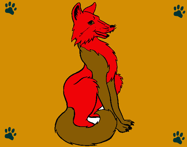 Coloring page Red fox painted byBirdie