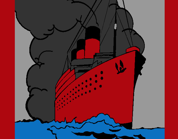 Coloring page Steamboat painted byJDWR