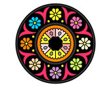 Coloring page Mandala flower painted bysharrybee