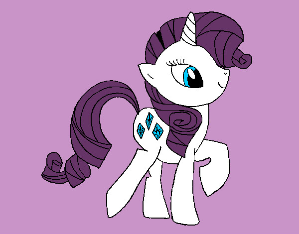 Coloring page Rarity painted byrainbow