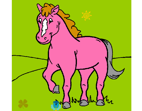 Coloring page Horse 4 painted byCarmen