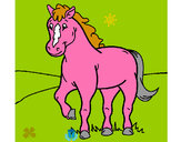 Coloring page Horse 4 painted byCarmen
