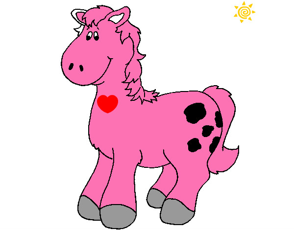 Coloring page Horse with spots painted byCarmen