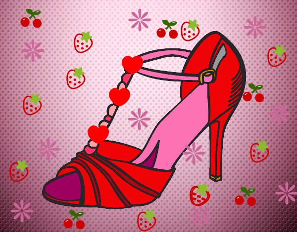 Coloring page Party shoe painted byjeweled95