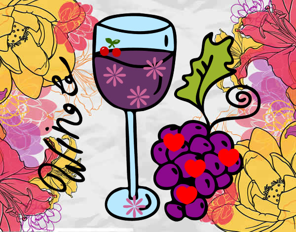 Coloring page Red wine painted byjeweled95