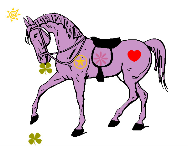 Coloring page Show horse painted byCarmen