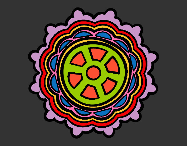 Coloring page Mandala shaped rudder painted byCrisdavis