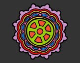 Coloring page Mandala shaped rudder painted byCrisdavis