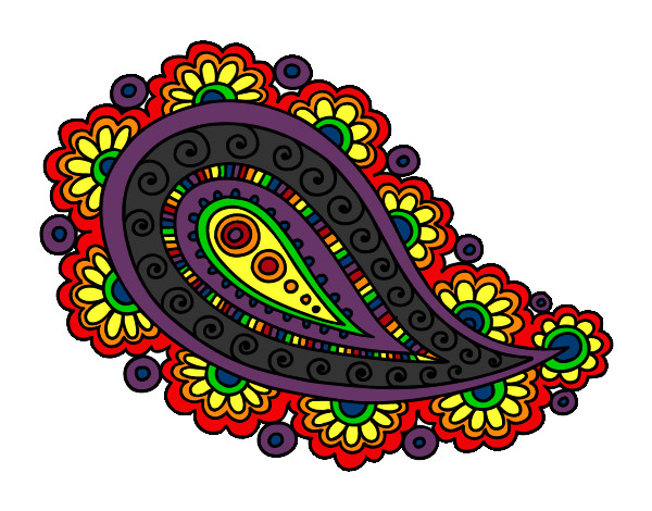 Coloring page Mandala teardrop painted byLindaLou