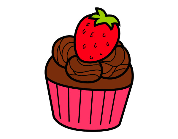 Coloring page Strawberry chocolate painted byeden